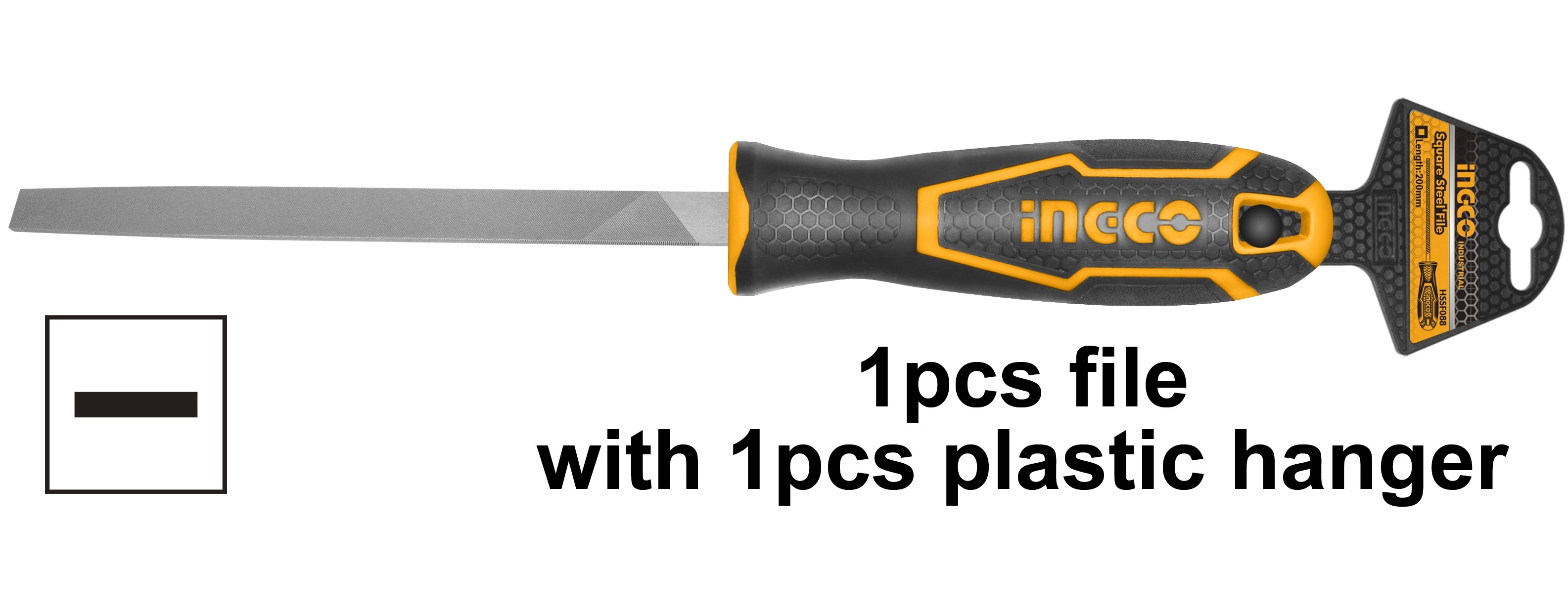 LIMA CHATA MURÇA PICADO DUPLO INGCO 8” (200MM) REF.HSFF088