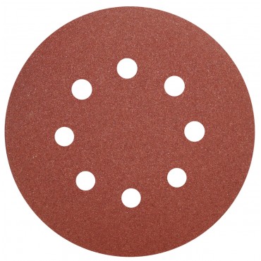 JOGO DE DISCOS DE LIXA PARA LIXADEIRA ORBITAL INGCO 125 MM (P80 E P120) COM 5 PEÇAS REF.AKRS125051