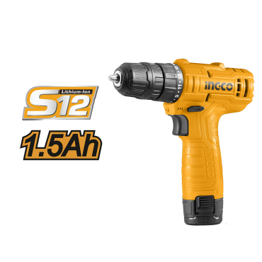 PARAFUSADEIRA E FURADEIRA INGCO 3/8” À BATERIA PALITO ÍON-LÍTIO 12V
