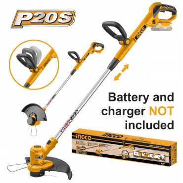 APARADOR DE GRAMA INGCO À BATERIA ÍON-LÍTIO 20V