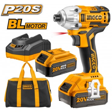 PARAFUSADEIRA DE IMPACTO ENCAIXE SEXTAVADO 1/4” INGCO À BATERIA ÍON-LÍTIO 20V