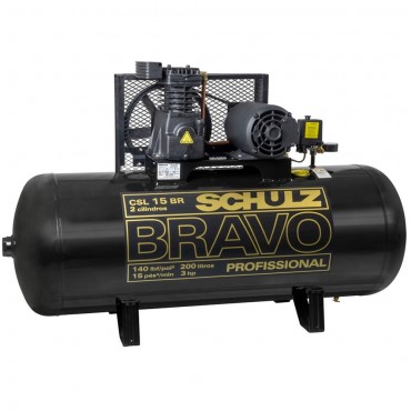 Compressor De Ar Mono 15 Pés 3 Hp 200 Litros 110/220v Bravo