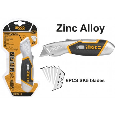 ESTILETE TRAPEZOIDAL INGCO COM 6 LÂMINAS REF.HUK618