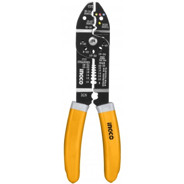 ALICATE 3 EM 1 - CORTAR, DECAPAR E CRIMPAR 8.1/2” INGCO HWSP851