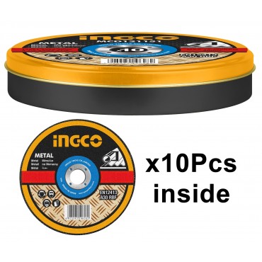 JOGO DE DISCOS DE CORTE PARA METAL 4.1/2” (115MM X 1,2MM X 22,2MM) COM 10 UNIDADES REF.MCD121155