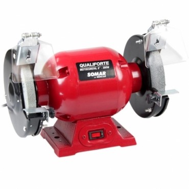 MOTOESMERIL DE BANCADA QUALIFORTE 6 POL. 300W 127V SOMAR