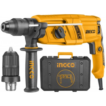 MARTELETE COMBINADO SDS PLUS COM MANDRIL DE TROCA RÁPIDA INGCO 800W 1200 RPM
