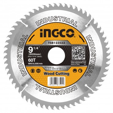DISCO DE SERRA - VÍDEA TCT INGCO 9.1/4” 60 DENTES REF. TSB123523
